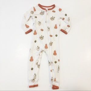 Toddler Size 2T Kyte Baby Printed Zippered Romper in Pumpkin